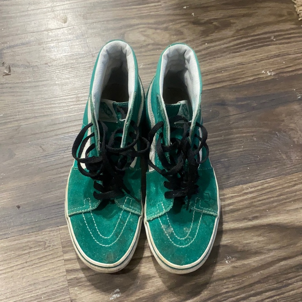 Green sk8 hi vans